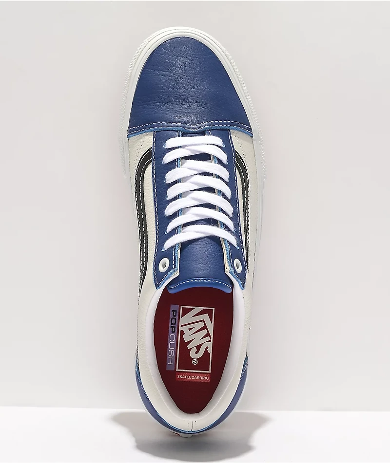 Vans Skate Old Skool Sport Leather True Blue & White Shoes