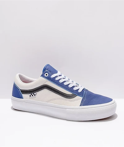 Vans Skate Old Skool Sport Leather True Blue & White Shoes