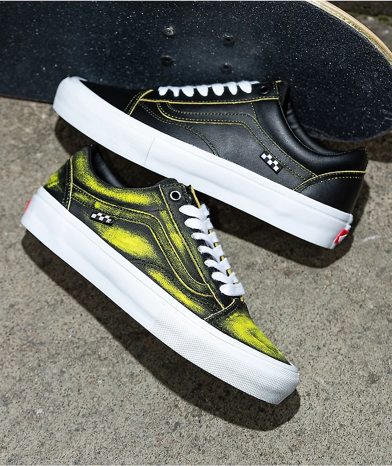 Vans Skate Old Skool Wearaway Black & Lime Shoes