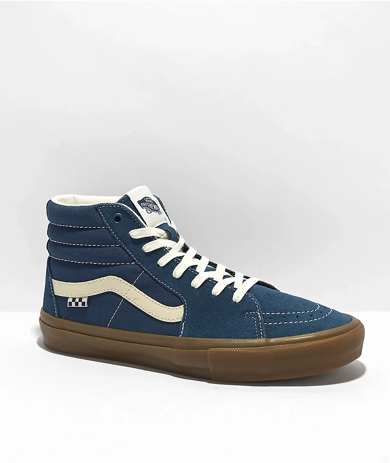 Vans Skate Sk8-Hi Dark Denim & Gum Shoes