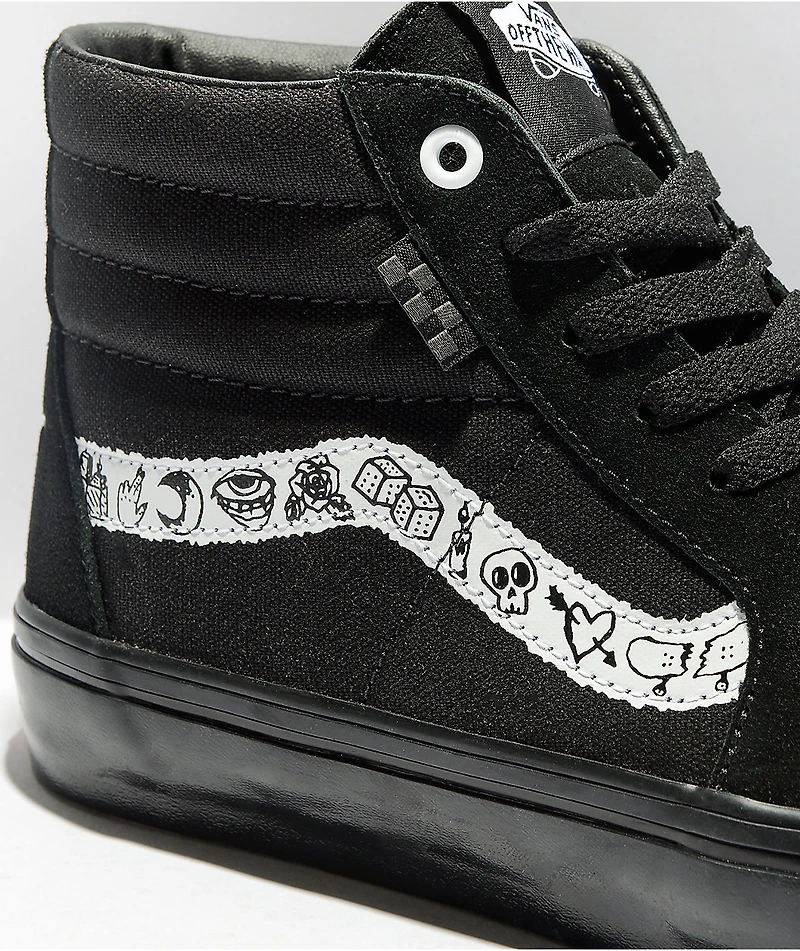 Vans Skate Sk8-Hi Doodle Black & White Shoes