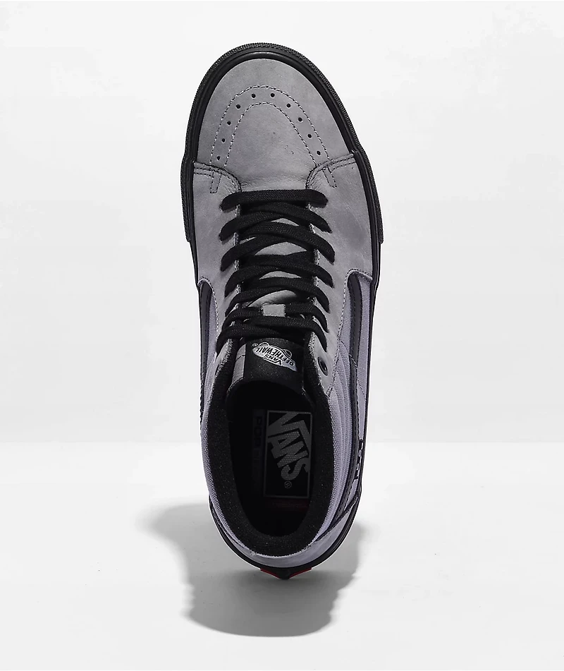 Vans Skate Sk8-Hi Nubuck Washed Blue & Black Shoes