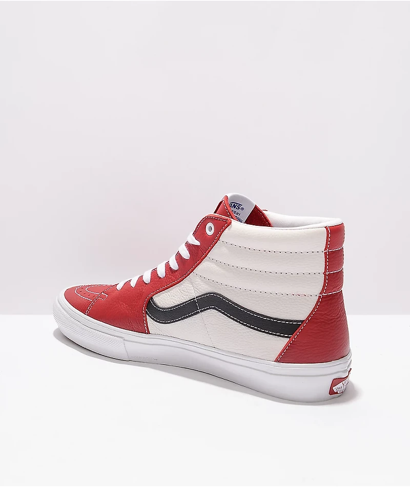 Vans Skate Sk8-Hi Sport Leather Chili & White Shoes