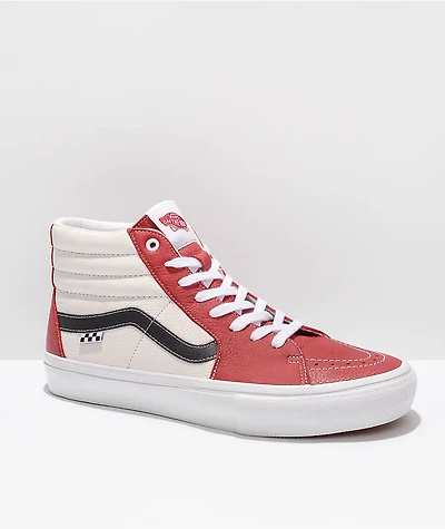 Vans Skate Sk8-Hi Sport Leather Chili & White Shoes