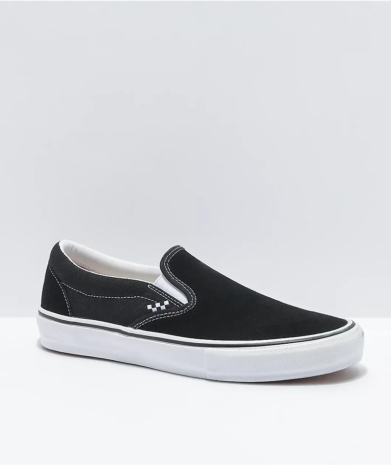 Vans Skate Slip-On Black, White & Gum Shoes