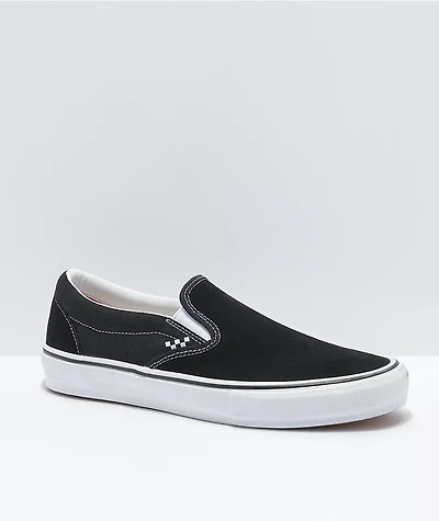 Vans Skate Slip-On Black, White & Gum Shoes