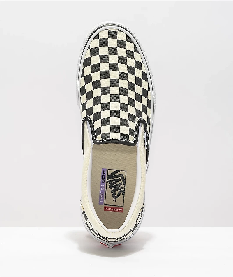 Vans Skate Slip-On Black & White Checkerboard Shoes