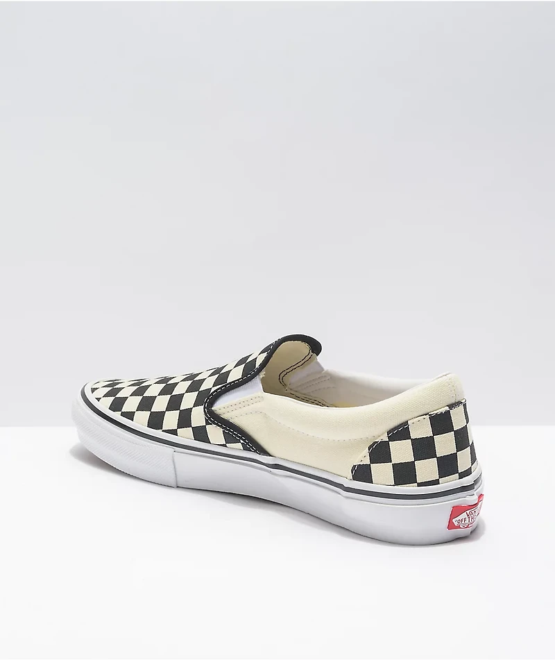 Vans Skate Slip-On Black & White Checkerboard Shoes