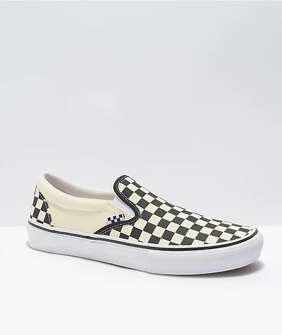 Vans Skate Slip-On Black & White Checkerboard Shoes