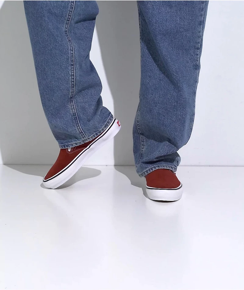 Vans Skate Slip-On Brick Red Shoes