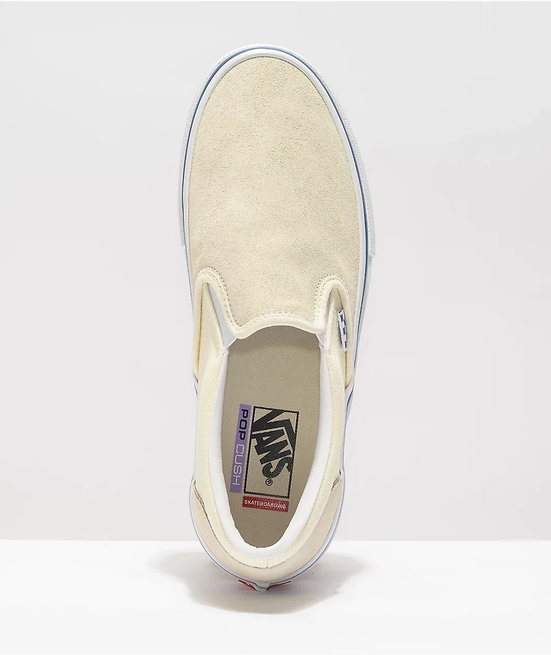 Vans Skate Slip-On Off-White & Blue Shoes