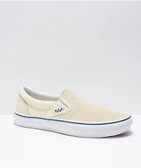 Vans Skate Slip-On Off-White & Blue Shoes