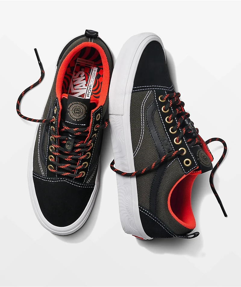 Vans Skate x Spitfire Old Skool Black & Flame Shoes