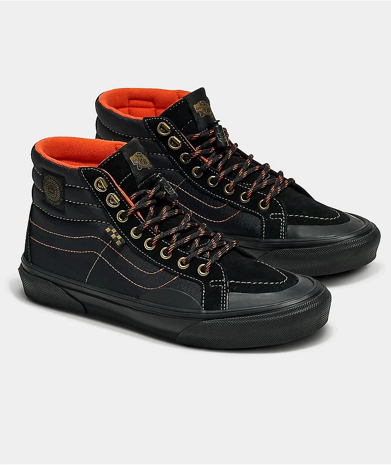 Vans Skate x Spitfire Sk8-Hi Reissue Black & Flame Shoes
