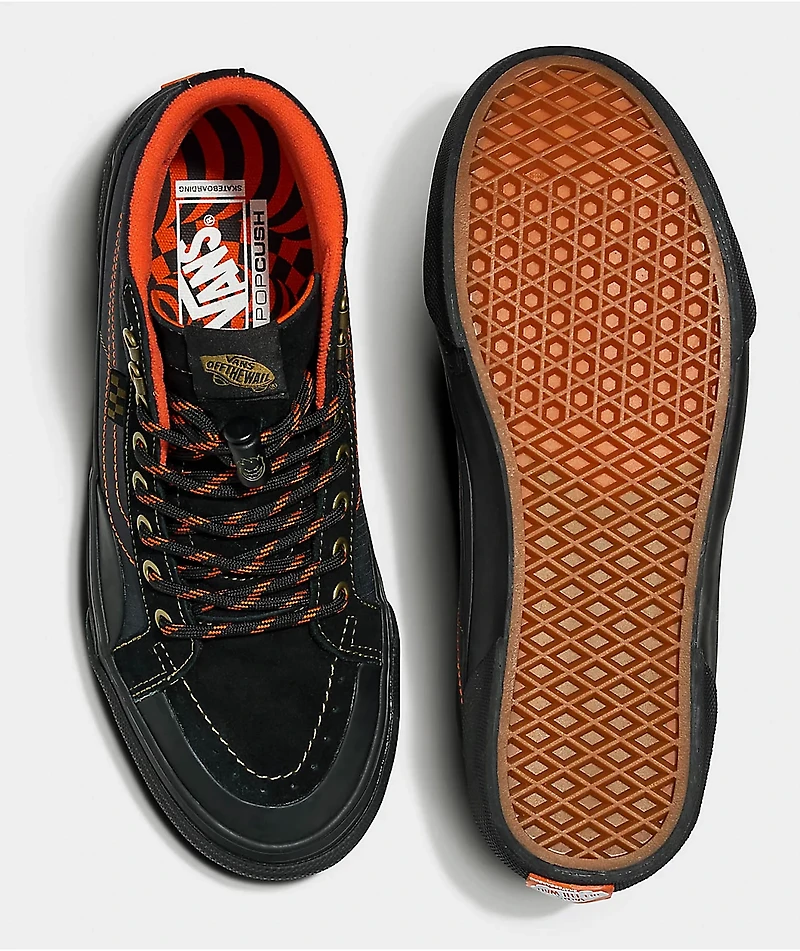 Vans Skate x Spitfire Sk8-Hi Reissue Black & Flame Shoes