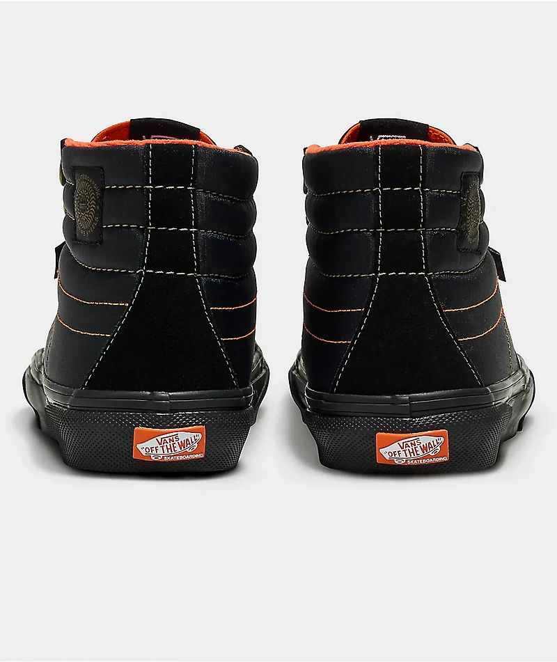 Vans Skate x Spitfire Sk8-Hi Reissue Black & Flame Shoes