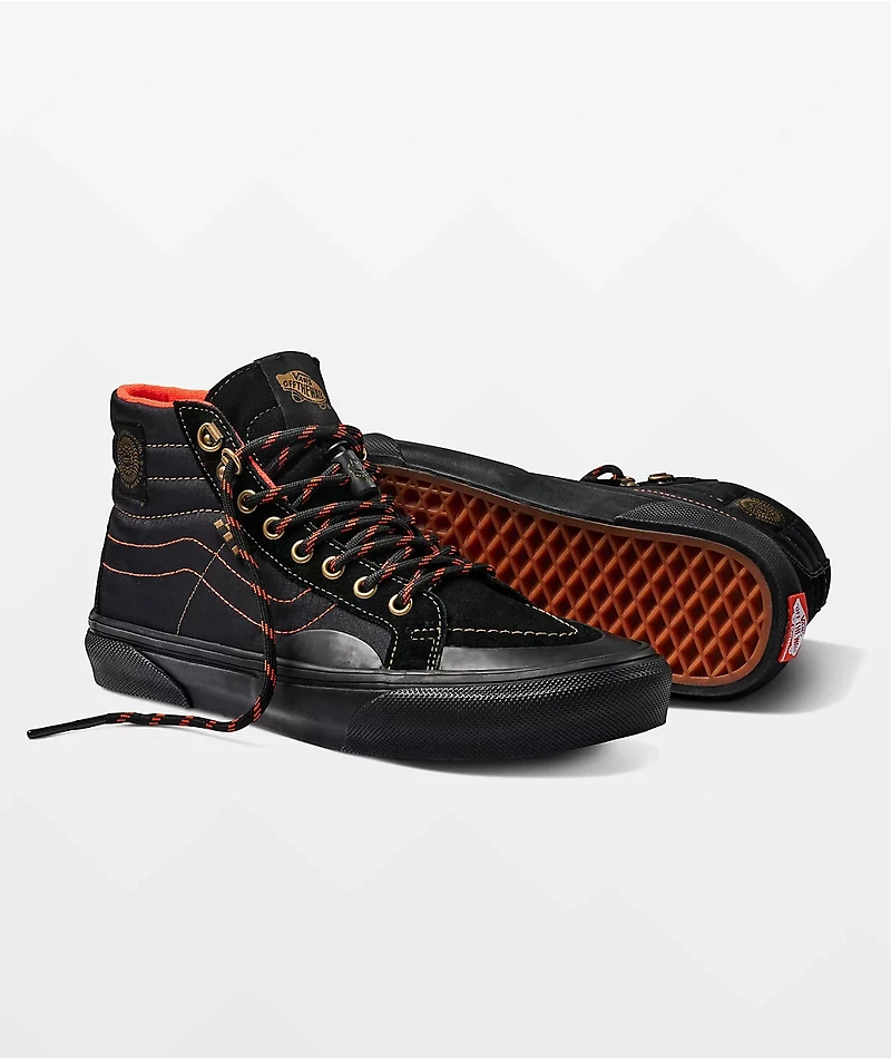 Vans Skate x Spitfire Sk8-Hi Reissue Black & Flame Shoes