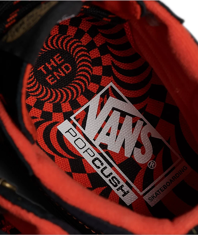Vans Skate x Spitfire Sk8-Hi Reissue Black & Flame Shoes