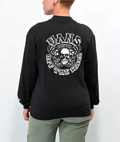 Vans Skullfly Black Long Sleeve Mock Neck T-Shirt