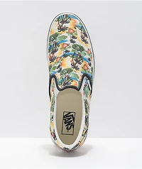 Vans Slip-On Aloha Black & White Skate Shoes