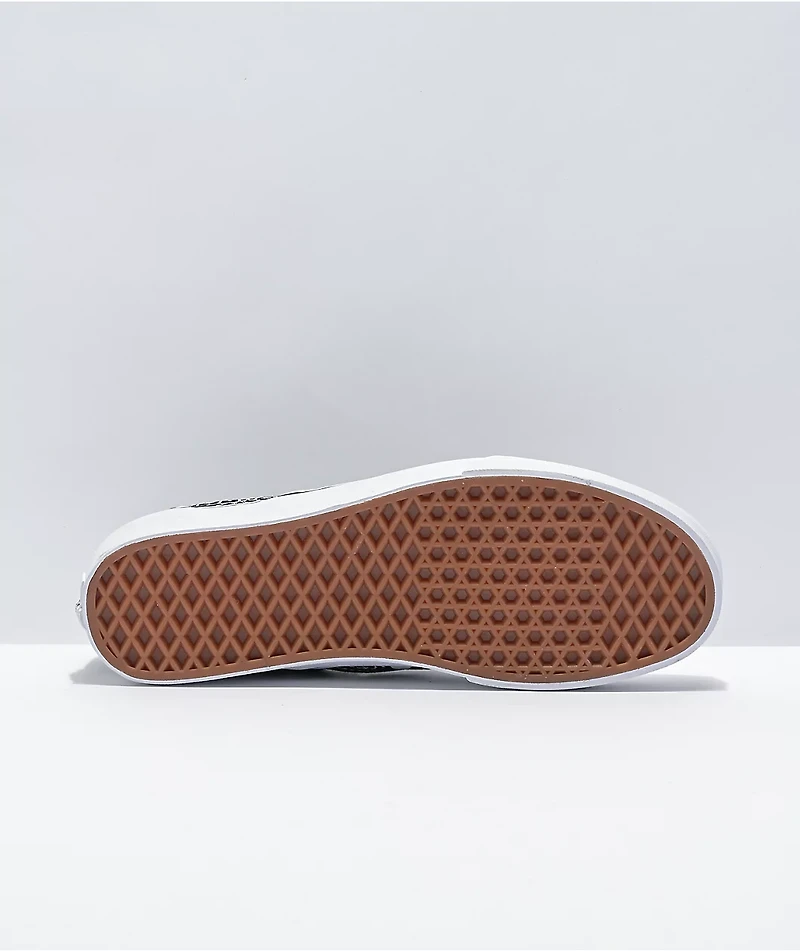 Vans Slip-On Bandana Black & White Skate Shoes