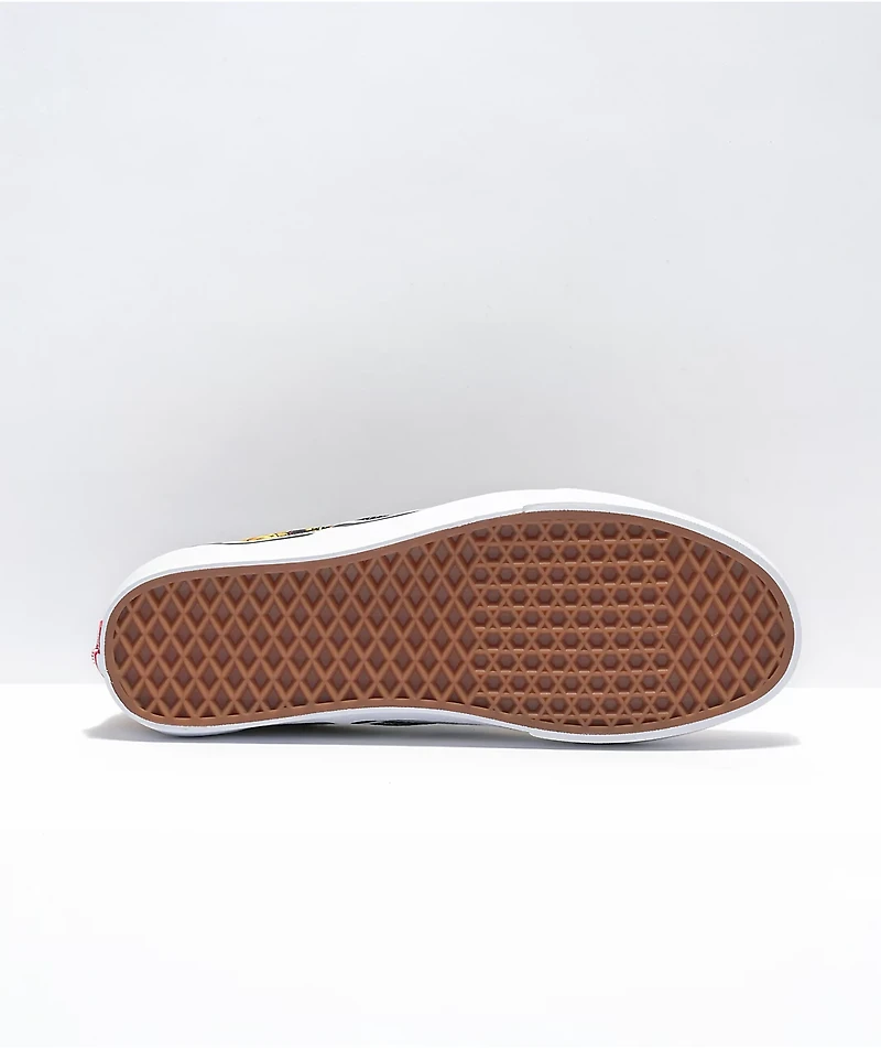 Vans Slip-On Beauty Skull Black & White Skate Shoes