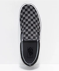 Vans Slip-On Black & Pewter Checkered Skate Shoes
