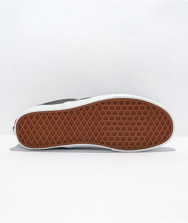 Vans Slip-On Charcoal & White Skate Shoes