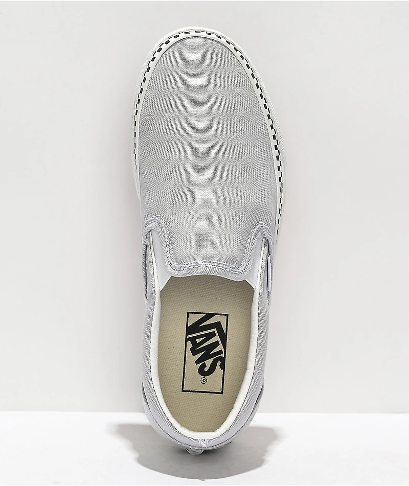 Vans Slip-On Checkerboard Foxing Grey Dawn Skate Shoes