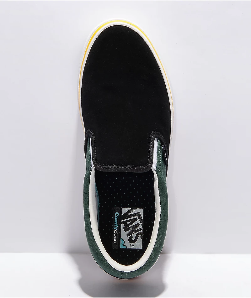 Vans Slip-On ComfyCush Trip Out Black & Sycamore Skate Shoes
