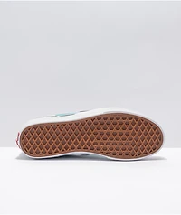 Vans Slip-On Delphinium Blue & White Checkerboard Skate Shoes