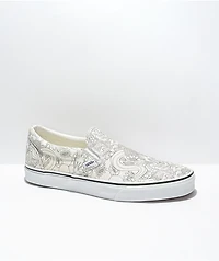 Vans Slip-On Desert Marsh Skull White Skate Shoes
