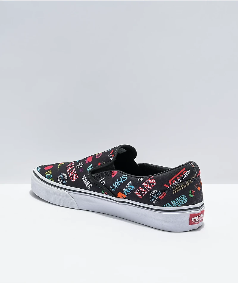 Vans Slip-On Disrupt Black & White Skate Shoes