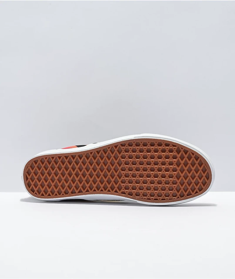 Vans Slip-On Flame Black & White Skate Shoes