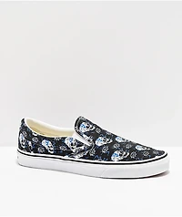 Vans Slip-On Flash Skulls Black & Multi Skate Shoes