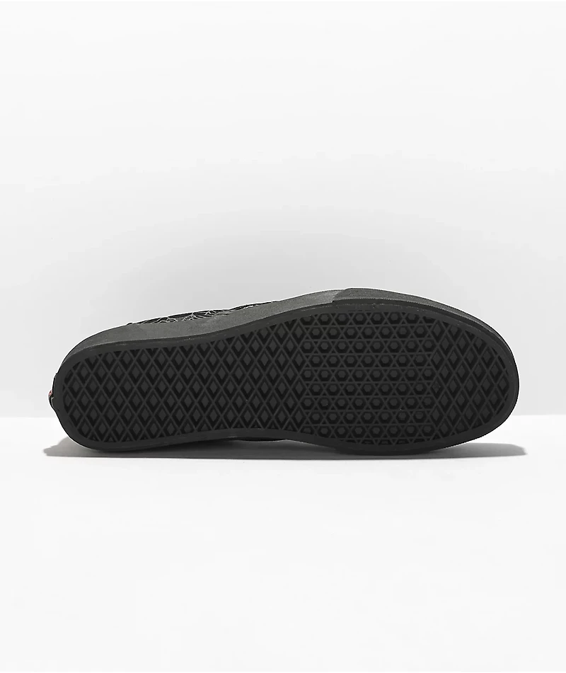 Vans Slip-On Frights Black Glow-In-The-Dark Skate Shoes