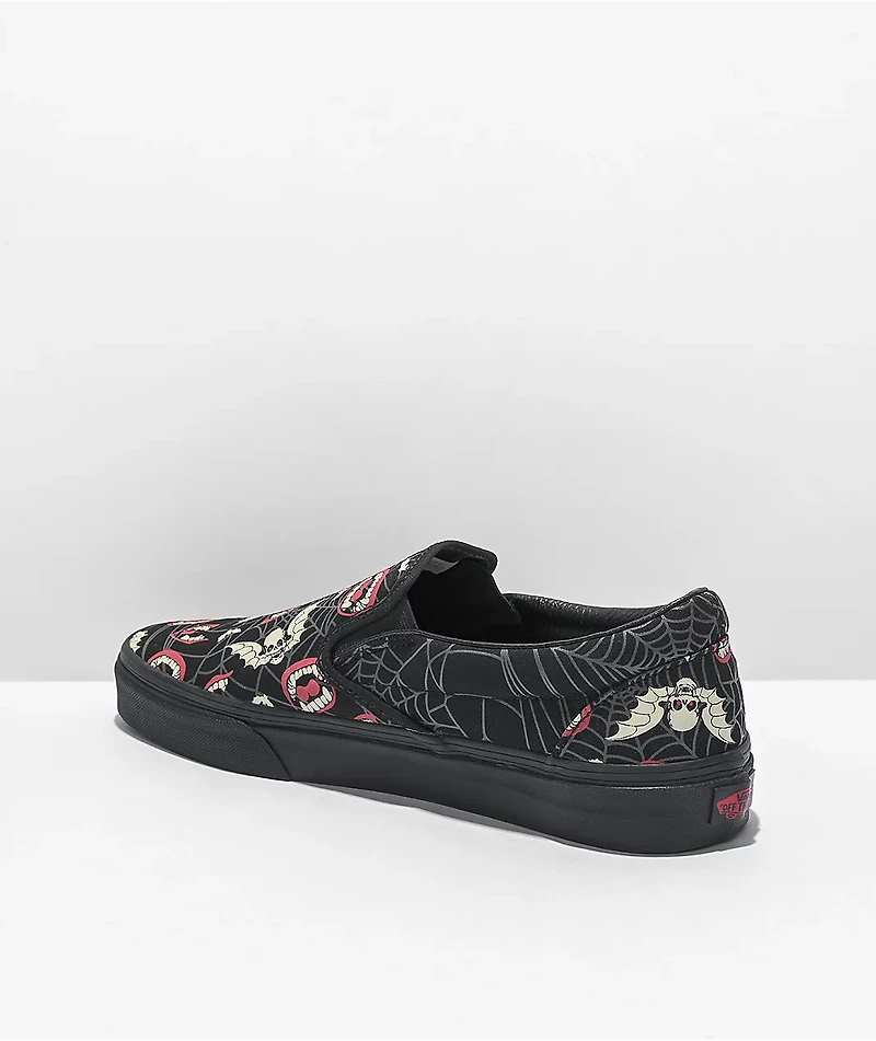 Vans Slip-On Frights Black Glow-In-The-Dark Skate Shoes