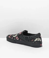 Vans Slip-On Frights Black Glow-In-The-Dark Skate Shoes