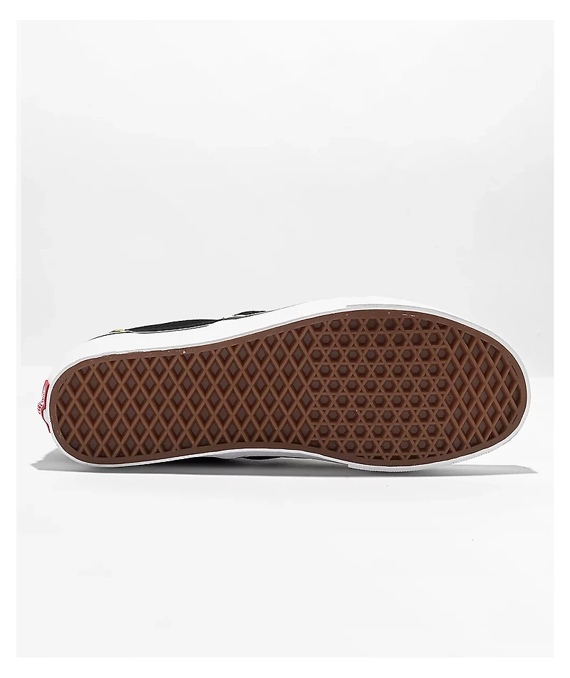 Vans Slip-On Fruit Skull Black & White Skate Shoes