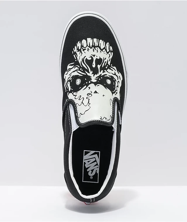 Vans Slip-On Glow-In-The-Dark Skull Skate Shoes | Arden Fair display picture 2