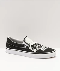 Vans Slip-On Glow-In-The-Dark Skull Skate Shoes