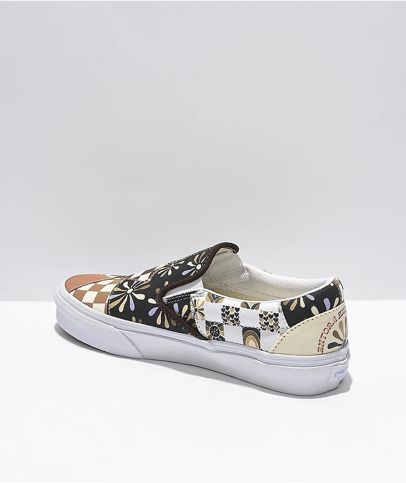 Vans Slip-On International Women‚Äôs Day Patchwork & True White Skate Shoes