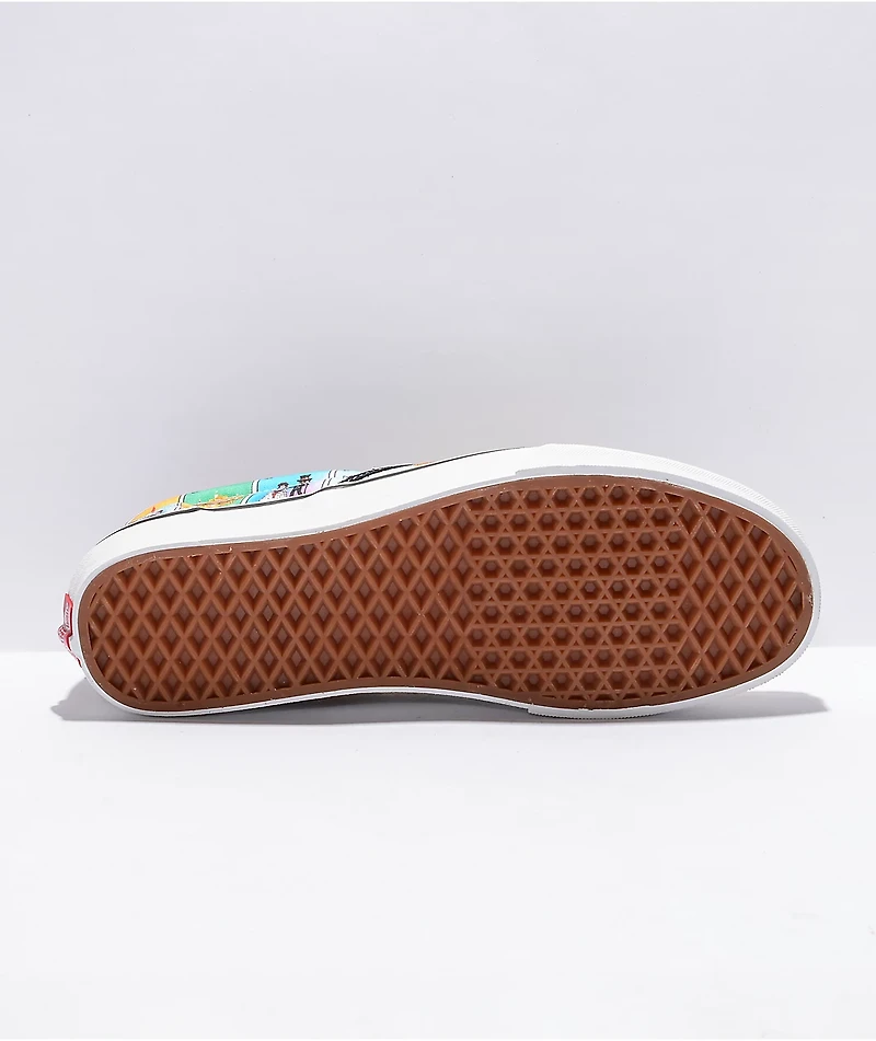 Vans Slip-On Loteria Multi & White Skate Shoes