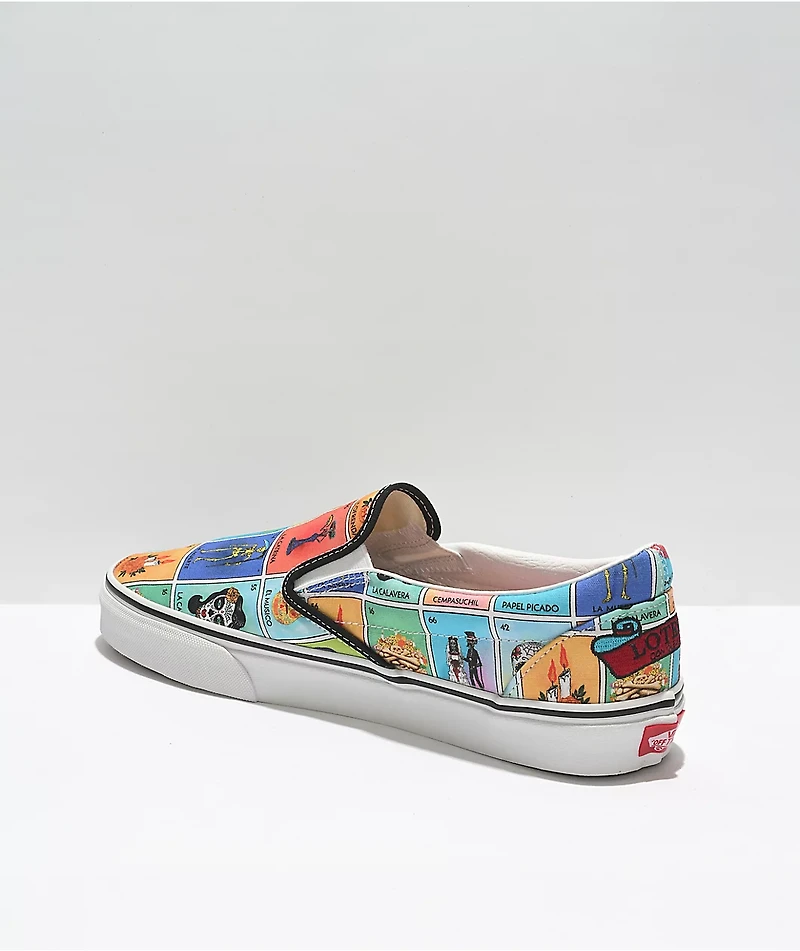 Vans Slip-On Loteria Multi & White Skate Shoes