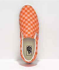Vans Slip-On Peach Nectar Checkered Skate Shoes