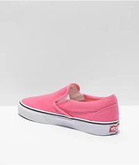 Vans Slip-On Pink Lemonade & White Skate Shoes