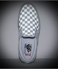 Vans Slip-On Skate White & Reflective Checkerboard Shoes