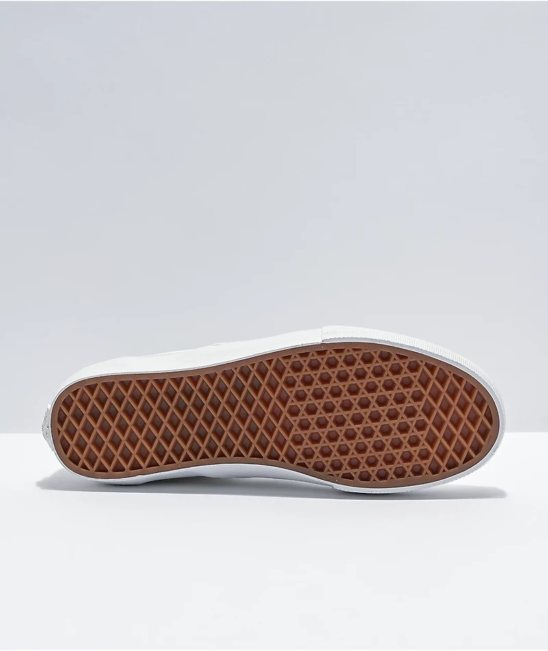 Vans Slip-On Skate White & Reflective Checkerboard Shoes