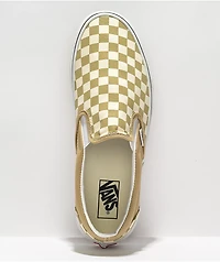 Vans Slip-On Taos Taupe Checkerboard Skate Shoes