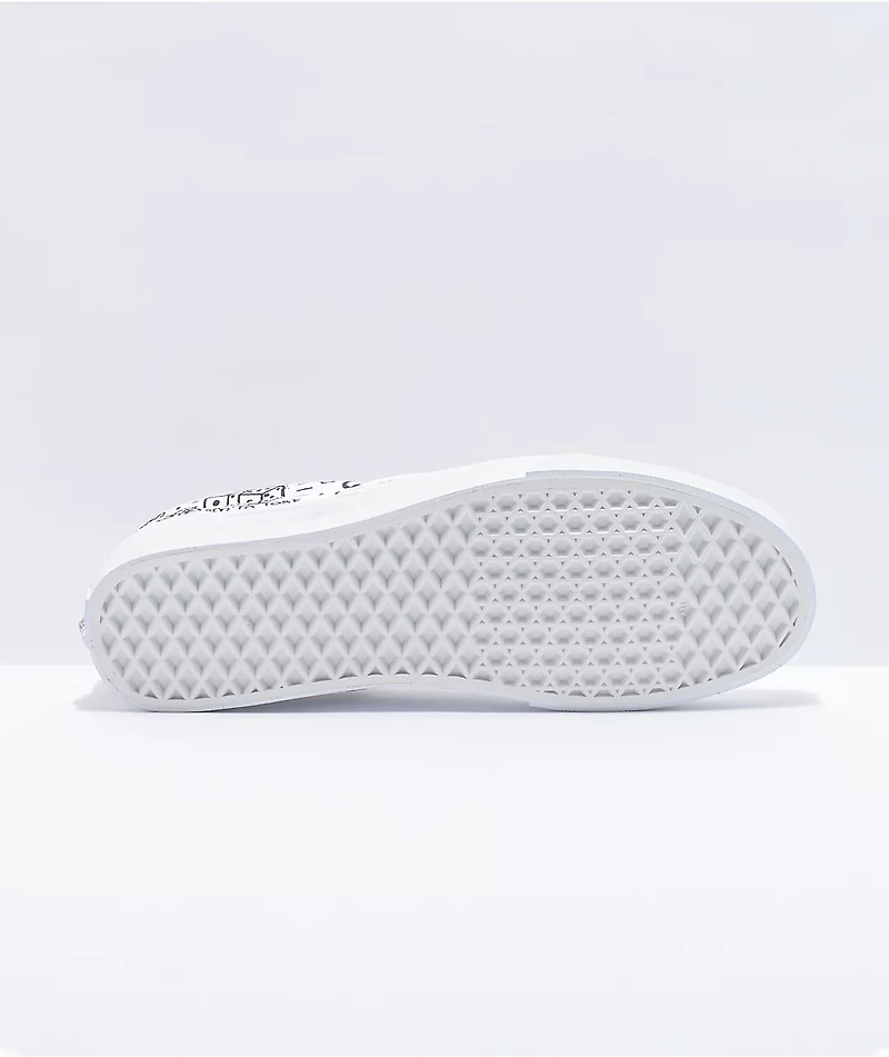 Vans Slip-On U Color Tattoo White Skate Shoes